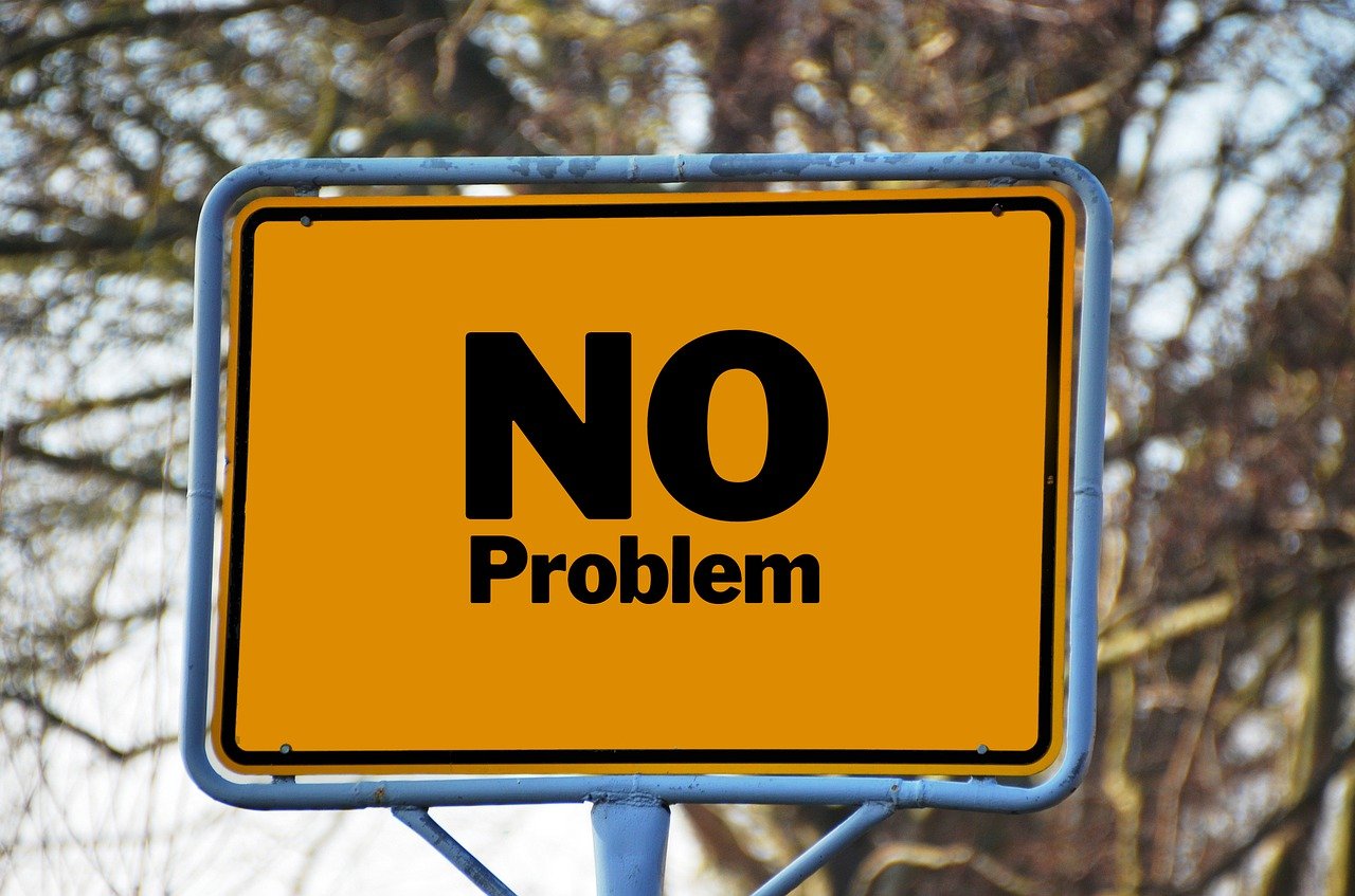 problem, place-name sign, a notice, no problem, solution, no problem, no problem, no problem, no problem, no problem-4612945.jpg